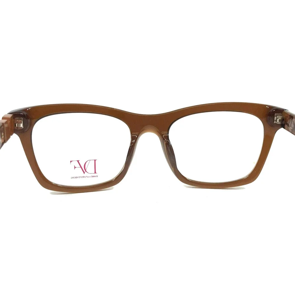 Diane Von Furstenberg Eyeglasses Frames DVF5083 210 Transparent Brown 52-19-135